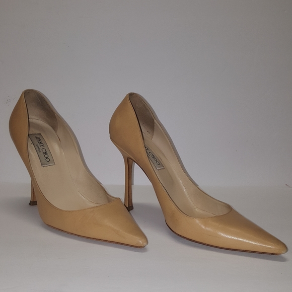 Jimmy Choo Shoes - Vintage Jimmy Choo tan leather 4" heels sz 39